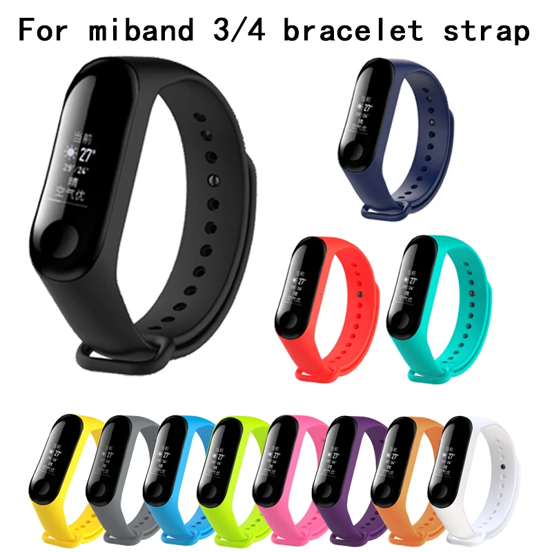 Подходит для mi band 3 силиконовый смарт браслет Xiaomi miband 4 водонепроницаемый сменный