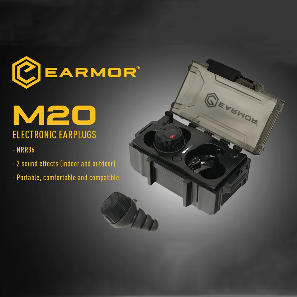 EARMOR Shooting Headphones Electronic Earplugs Headset Anti Noise Ear Plug Canceling for Hunting Silicone Earmuffs NRR22db | Спорт и