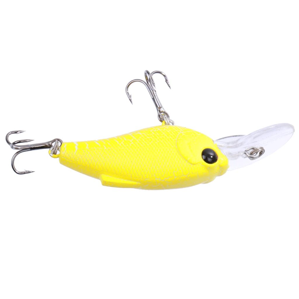 

1pc Luminous Night Fat Body Minnow Fishing Lure Crank Bait Treble Hooks