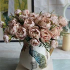 Новинка! 1 букет искусственных шелковых свадебных цветов в европейском стиле, украшение для дома невесты