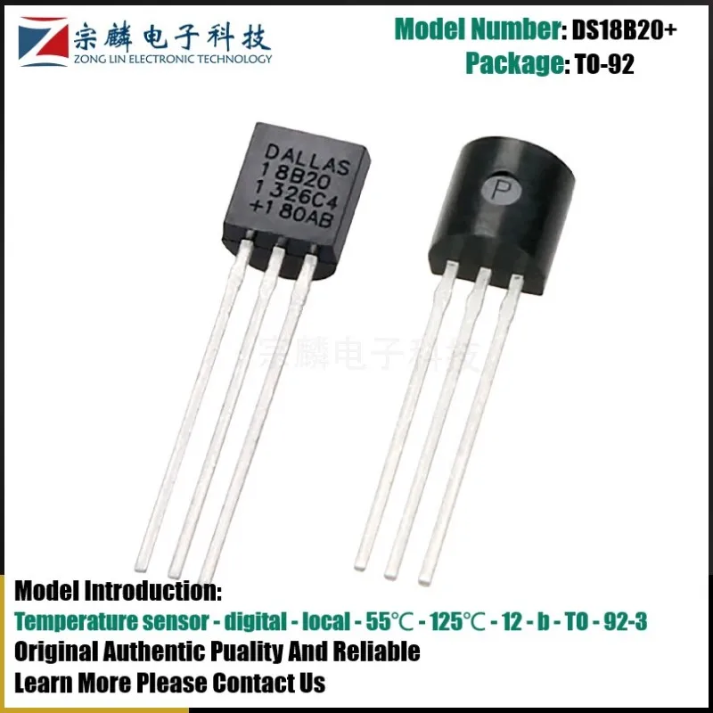 

Оригинальный аутентичный цифровой датчик температуры DS18B20 +