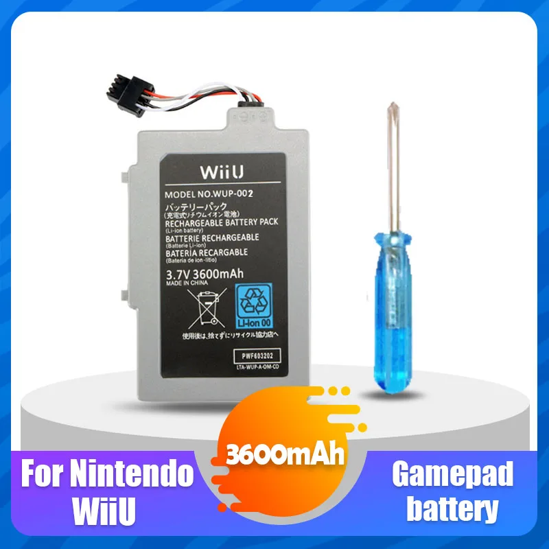 

3.7V 3600mAh Rechargeable Lithium Li-ion Battery Pack for Nintendo Wii U Wii-U Wiiu Controller Joystick Gamepad Battery