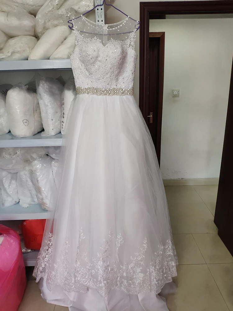 Fansmile Новое Vestidos de Novia винтажное бальное свадебное платье из фатина 2021 принцесса