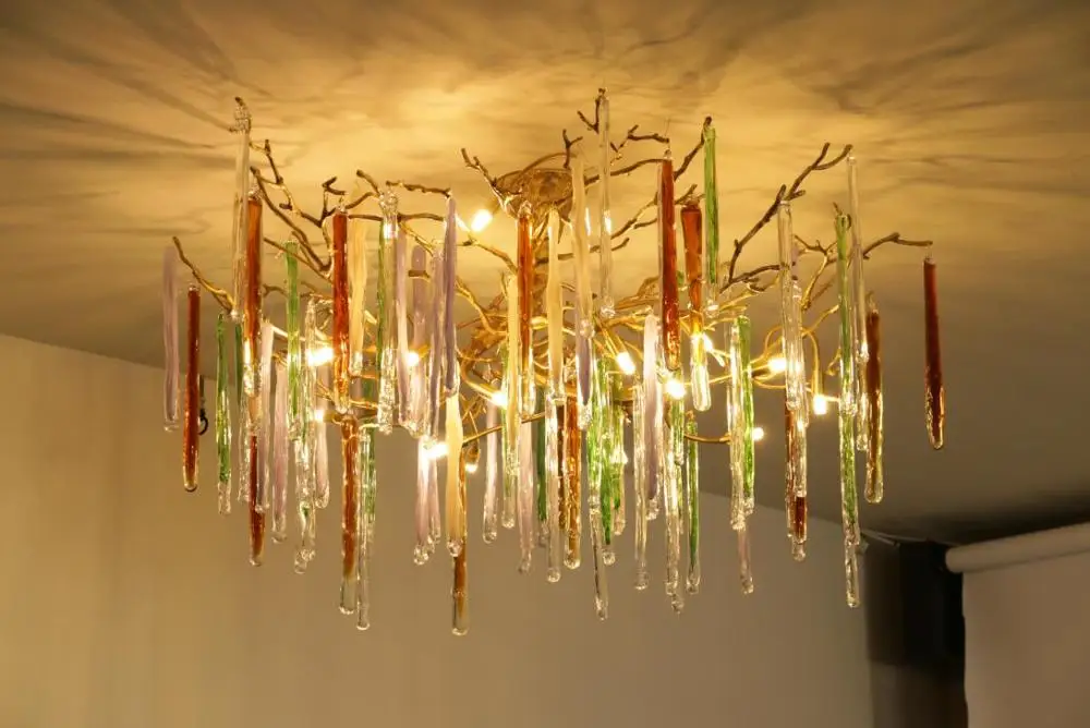 Светильник класса люкс стиль Пост Модерн медь филиал хрустальная люстра