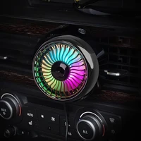 summer must multi function usb car fan with color changing car air conditioning fan car decoration automotive interior supplies