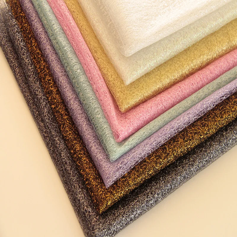 2 ярда в партии ширина 150 см Блестящая Серебристая проволочная фатиновая ткань с