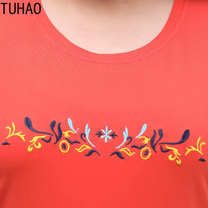 

TUHAO summer Casual Blouses Casual Blusas Tops Pullover Middle-aged Mother Mom Shirts Women Blouses Shirt Female Clothing WM29
