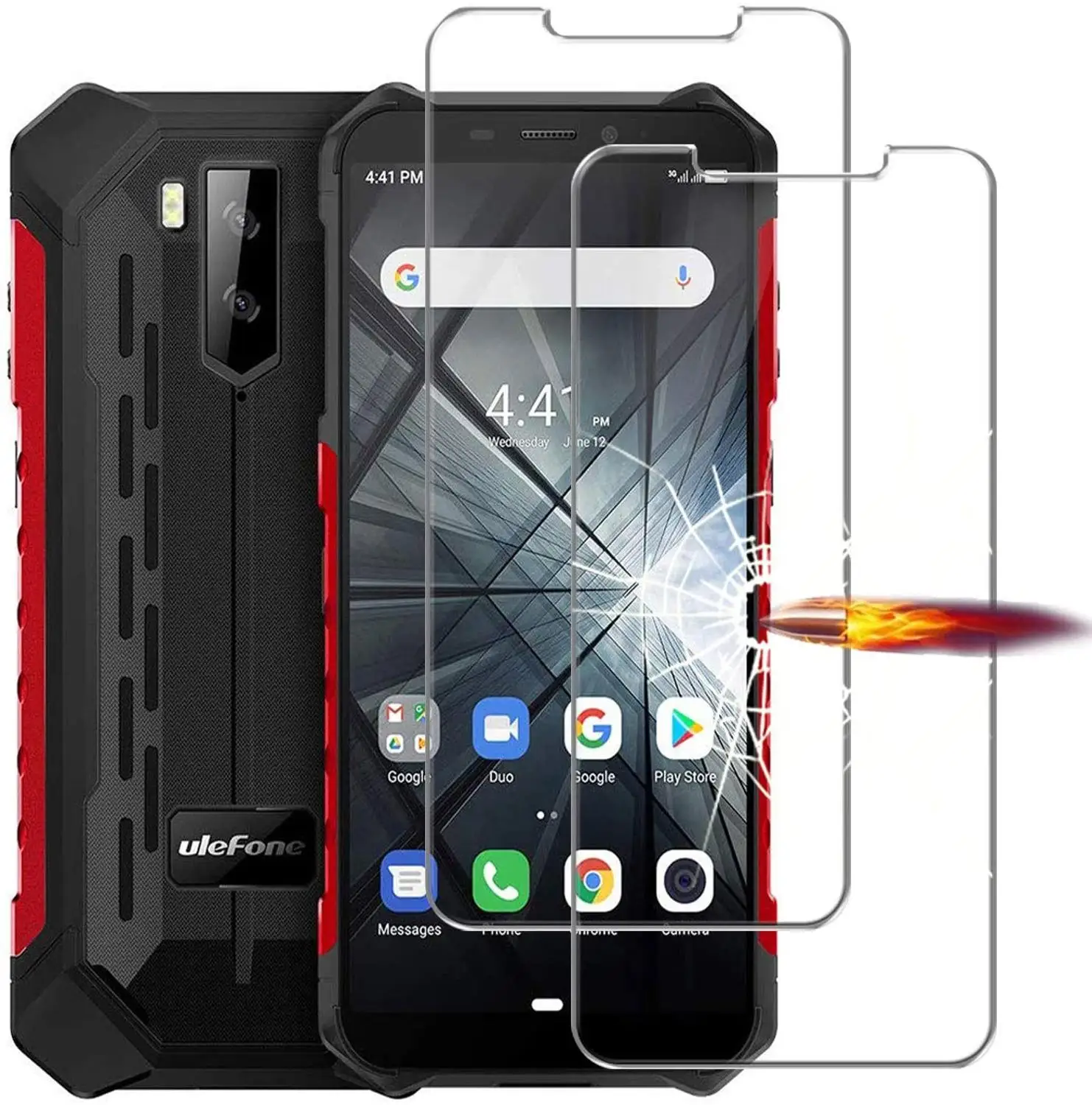 Взрывозащищенная прозрачная защитная пленка для экрана закаленное стекло Ulefone