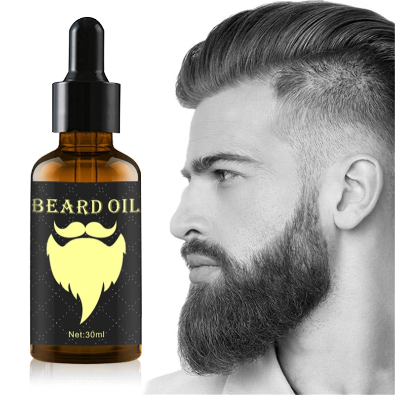 

1 Pc 100% Natural Accelerate Facial Hair Grow Beard Essential Oil Men Beard Grooming Products Repair Damag 30ml