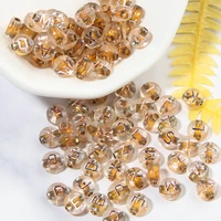 100pcslot 73 7mm transparent acrylic letter beads accessories straight hole dyed core beads for jewelry making women gift