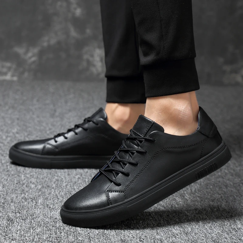 Высококачественная Мужская обувь из натуральной кожи уличная модная мужская