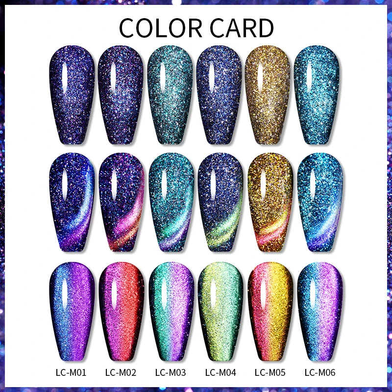 LILYCUTE 7ml Flowing Cat Magnetic Gel Polish Semi Permanent Glitter Nail Soak Off UV Art Varnish | Красота и здоровье