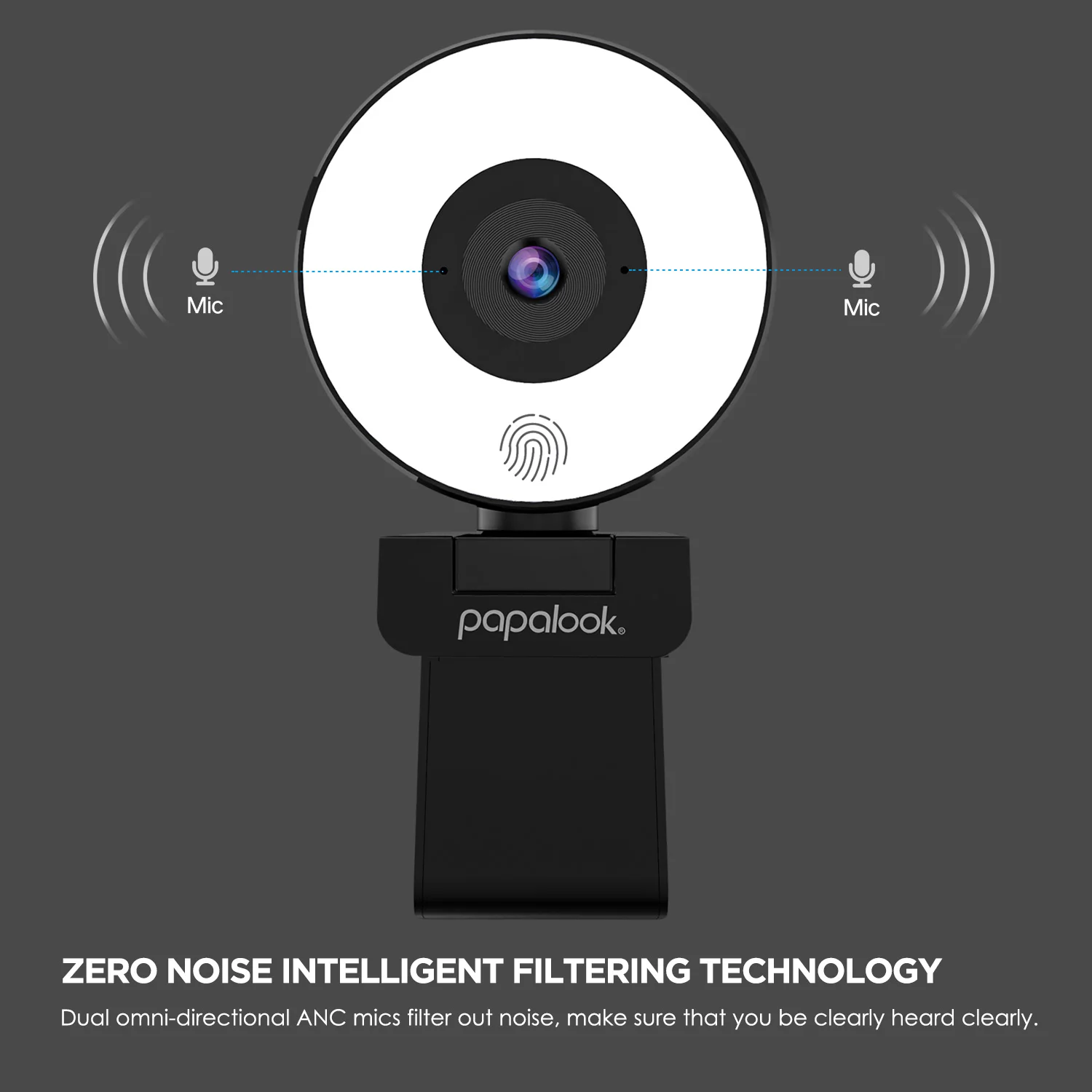 Веб камера PAPALOOK для прямой трансляции с кольцесветильник кой FHD 1080P 30 кадров в