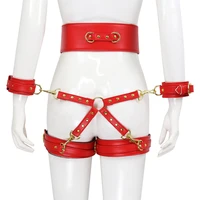 bdsm leather leg body strap harness belt body waist bondage cage sexy erotic suspender couple flirting lingerie set