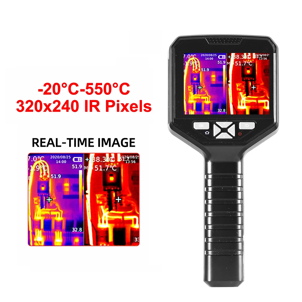 Térmico do Imager Infravermelha de Dp-22-10 Imagem Térmica Memory Usb Handheld Termômetro Infravermelho 320×240 Pixels 6.6g Memória 450 °c