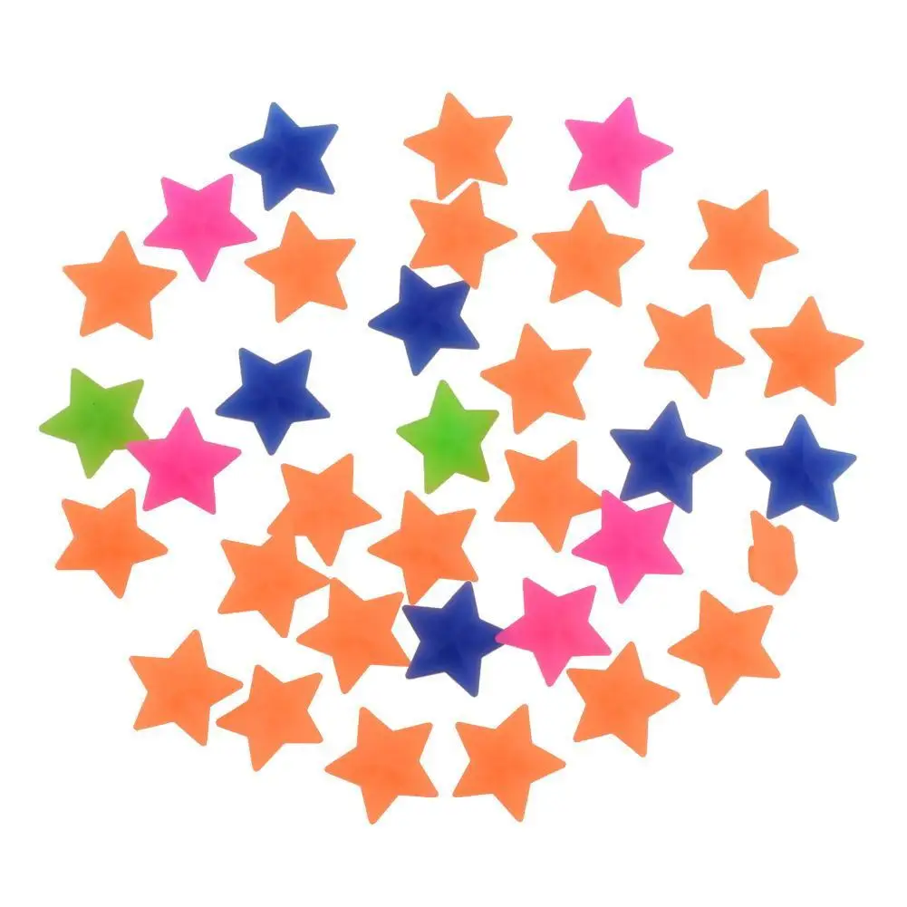 

Hot Plastic 36Pcs Colored Multi-color Bike Spoke Stars Beads Ornament