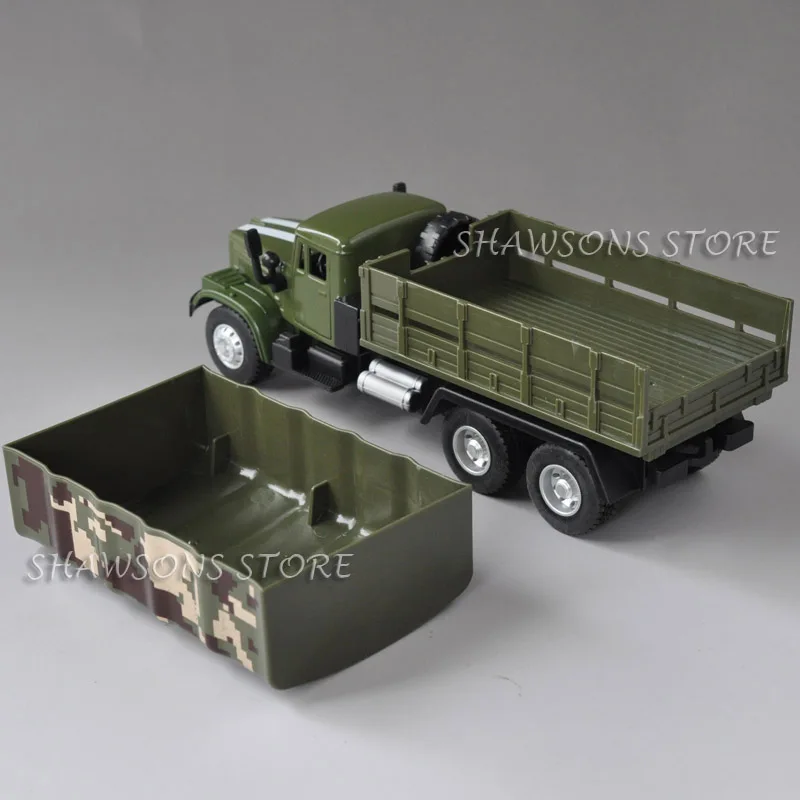 1:43 литая под давлением Военная Игрушечная модель грузовика советская GAZ-51 бортовой автомобиль откатная копия w/звук и светильник