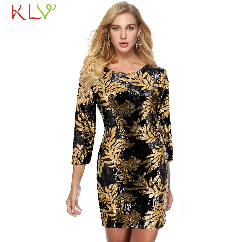 sequin dress women designer print elegant sexy wedding evening bodycon dresses party plussize winter clothes vestidos 19dc | Женская