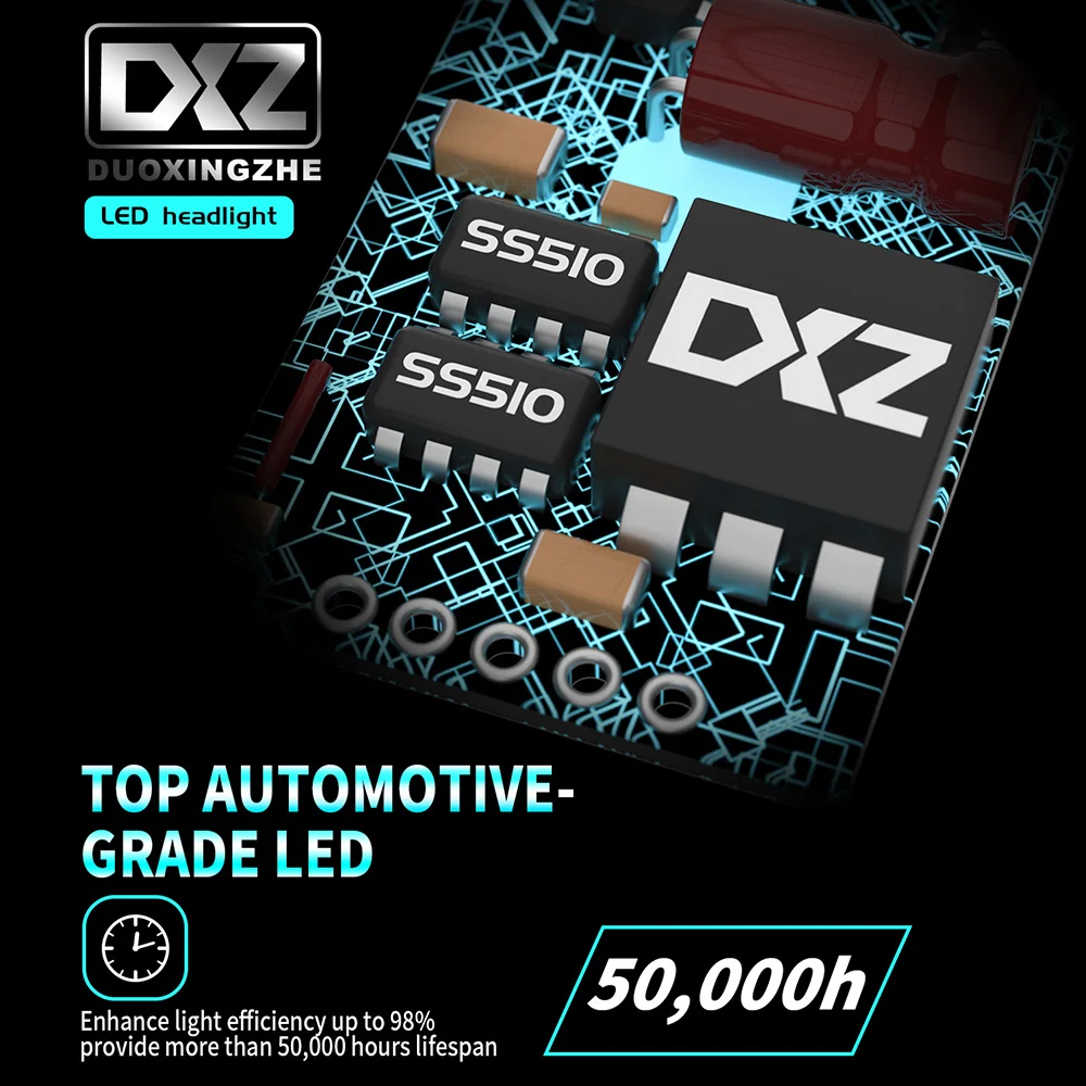 2pcs D1 H4 H7 H8 H11 HB3/9005 HB4/9006 6000K White Light Super Bright Car LED Headlight Auto Front Lamp Fog Bulb | Автомобили и
