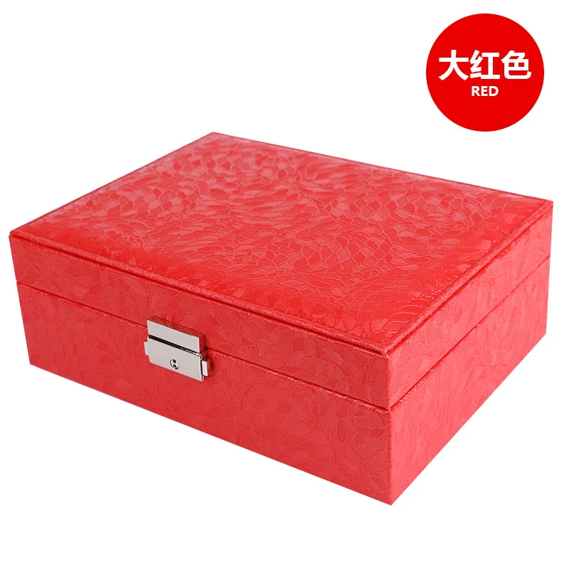 

Necklace Stand Display Rhinestone Storage Box PU Leather Mesh Jewelry Bag Press on Nails Packaging Box