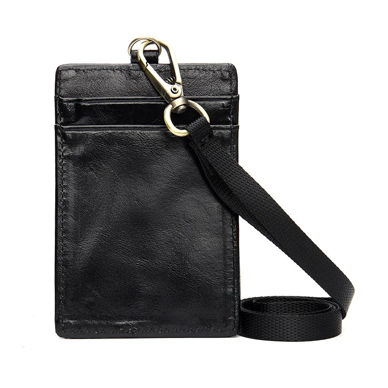 Держатель для документов из натуральной кожи мужчин и женщин тканый ремешок