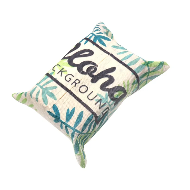 6 Green Leaf Flamingo Tissue Box Cloth Napkin Storage Bag Paper Container For Party Hotel Home Decoration - Цвет: 6