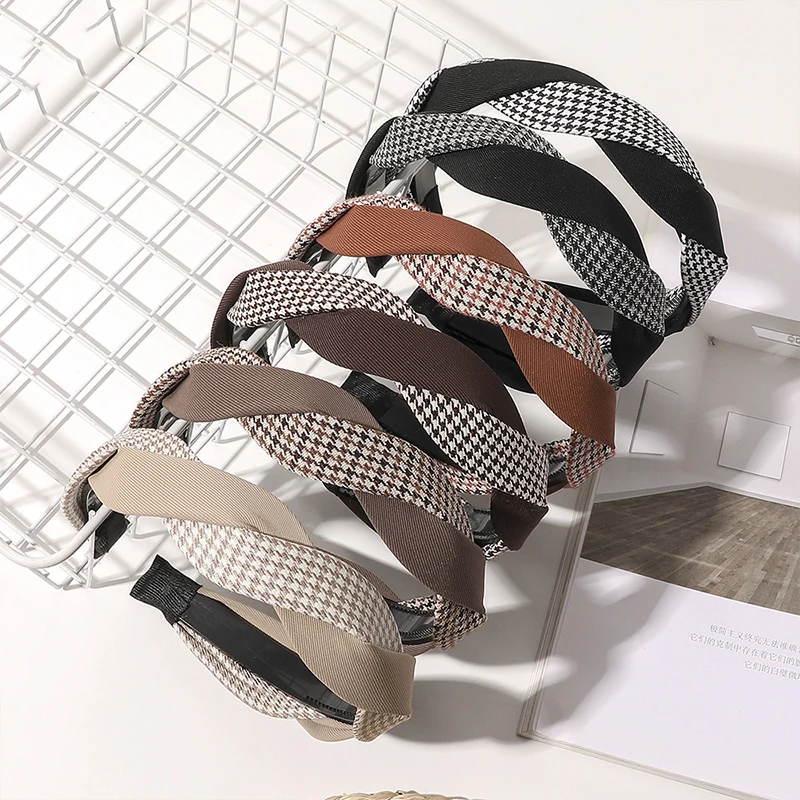 

Женская повязка на голову кофейного цвета, в стиле ретро