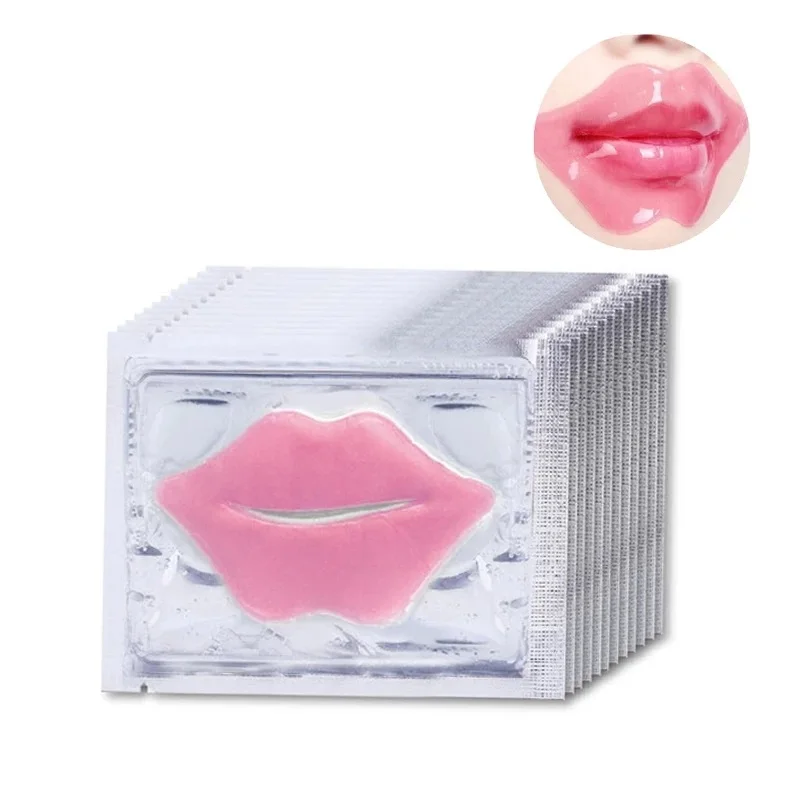 

30Pcs Beauty Super Lip Plumper Pink Crystal Collagen Lip Mask Patches Moisture Essence Wrinkle Ance korean Cosmetics Skin Care