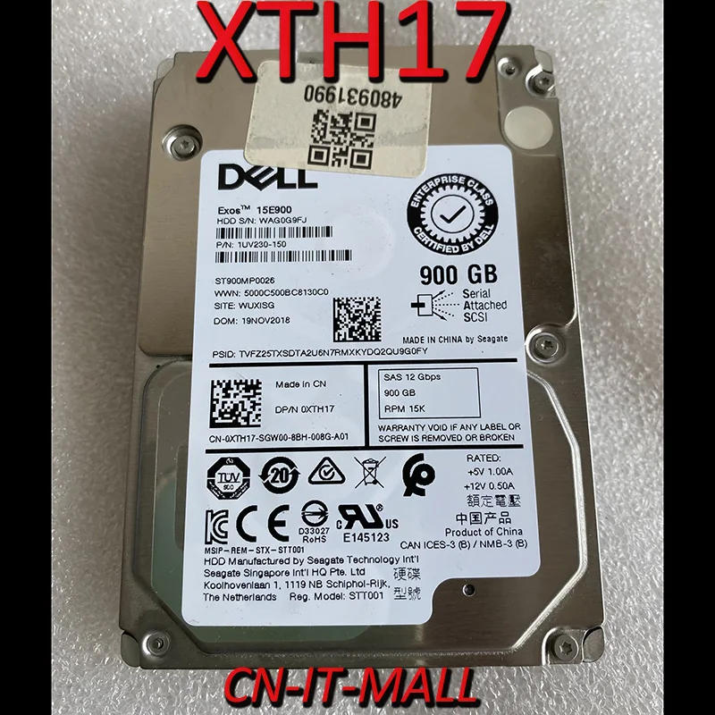 

New 0XTH17 XTH17 ST900MP0026 900G 2.5 15K SAS 12G HDD