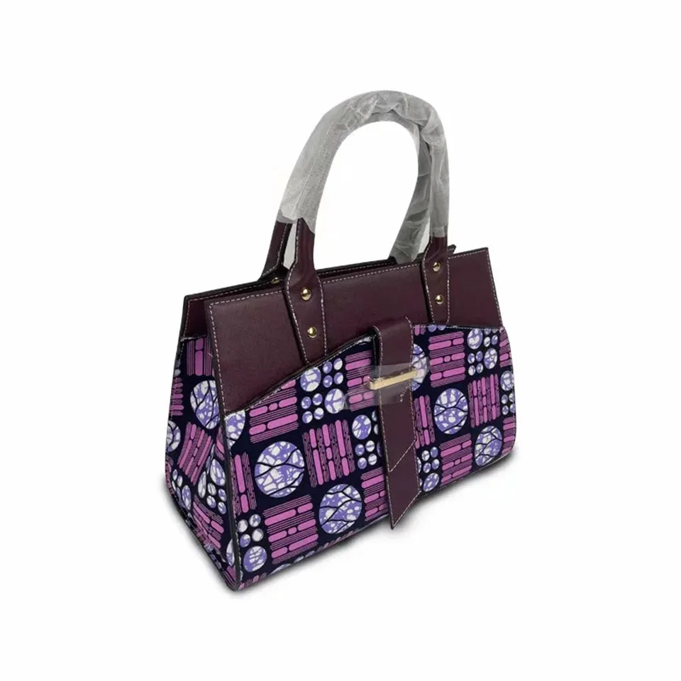 

3pcs Set Ankara Handbag+ Clutch Bag+6 Yard African Wax Print ankara kitenge dress fabrics YB-30