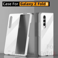 for samsung galaxy z folde3 case galaxy z fold 3 5g case pc material hard shell paint bright surface