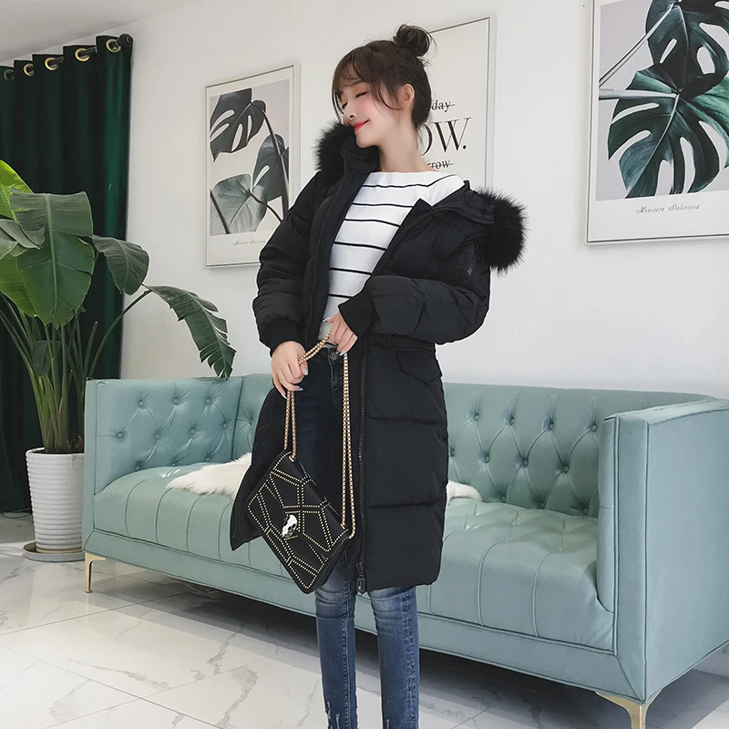 2019 зимний женский пуховик ультра светильник Теплый Женский с длинным рукавом