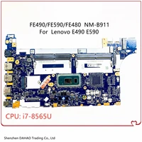nm b911 mb for lenovo thinkpad e490 e590 laptop motherboard with i7 8565u ddr4 100 tested fru 5b20v81842 5b20v80732 5b20v80729