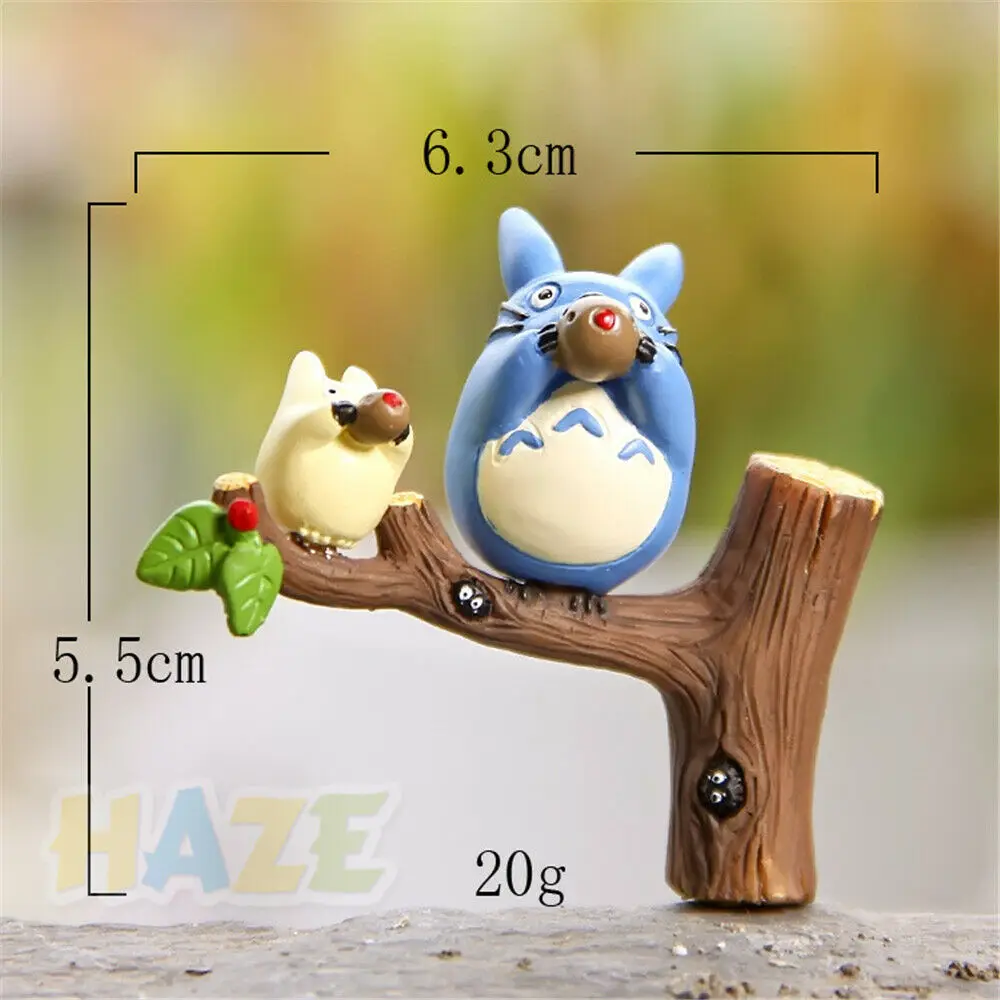 

Hot Anime My Neighbor Totoro Tree Shrew Boast Micro Landscape Decoration 5.5cm Action Figure Statue Model Toy New Collection