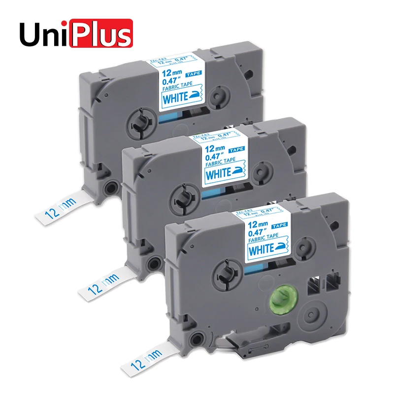 Утюжок UniPlus 3PK на лентах для этикеток TZe FA3 принтера сенсорных Brother P 12 мм синий