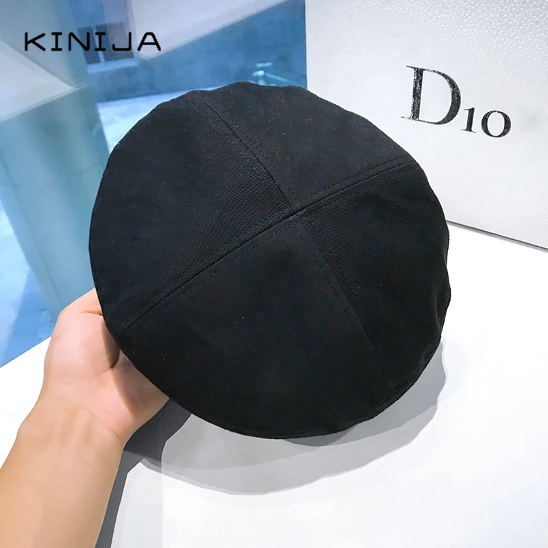 Осенняя Женская кепка в стиле Харадзюку с вышитым буквенным принтом Ретро стиль