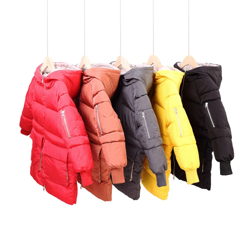 Новая зимняя куртка на хлопковом наполнителе для девочек детское модное пальто