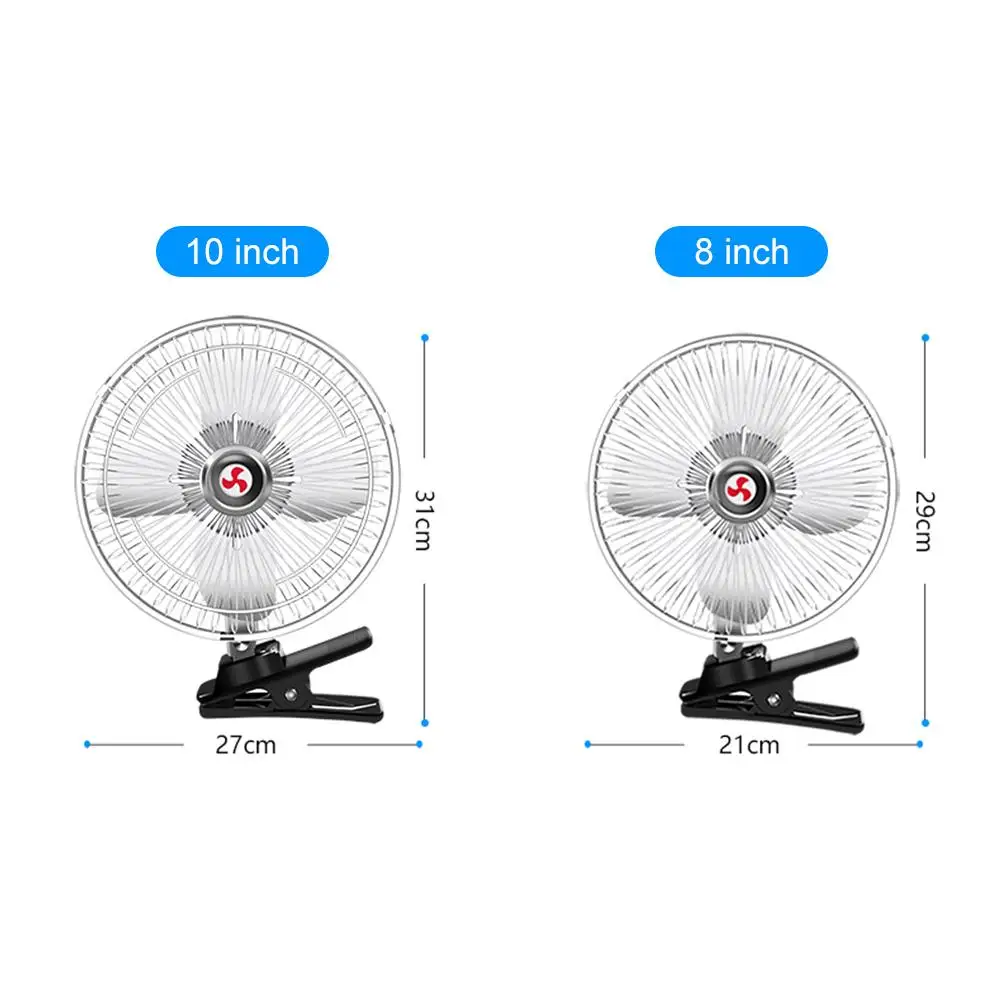 

Car Electric Fan With Double Head 12V24V Van Small Truck Inside Refrigeration Powerful Large Wind Car Accessories