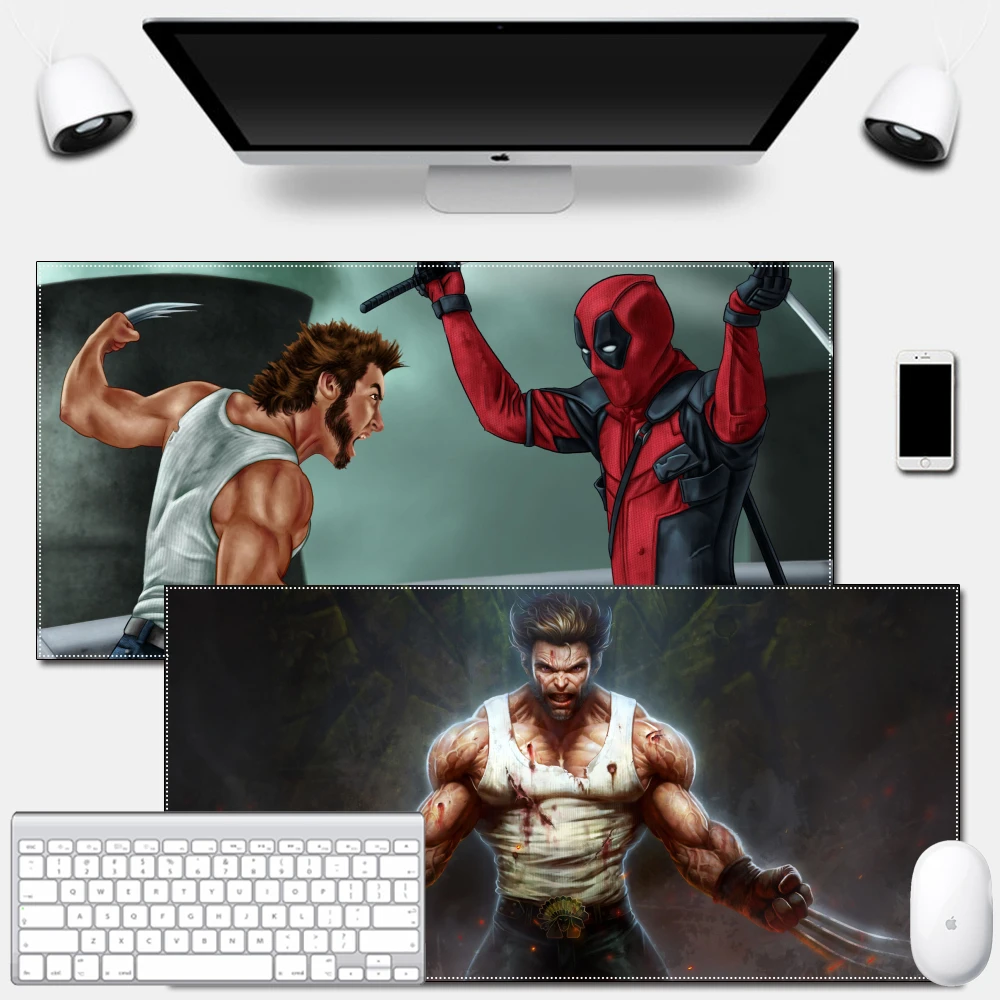 

Large Size Disney Anti-Slip Mouse Pad Thickened Gamer Mat for Gaming Mouse Laptop Desk Wolverine And Deadpool