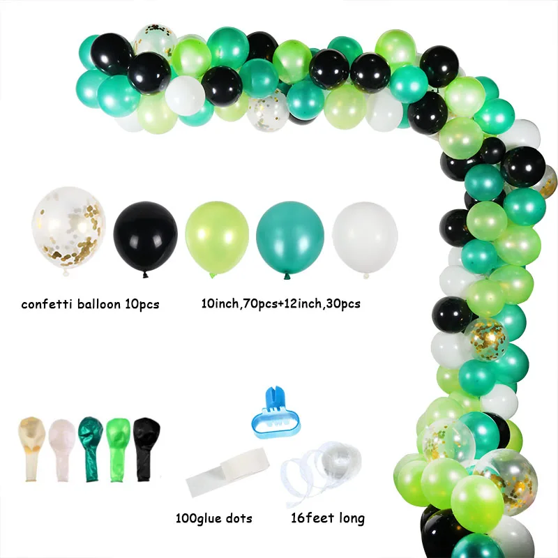 113pcs balloon Детский душ для вечеринки в стиле сафари воздушные шарики в форме животных День Рождения украшения Детские вечерние джунгли бумажная салфетка под тарелку кружку джунгли на тему зоопарка - Цвет: 113pcs balloon