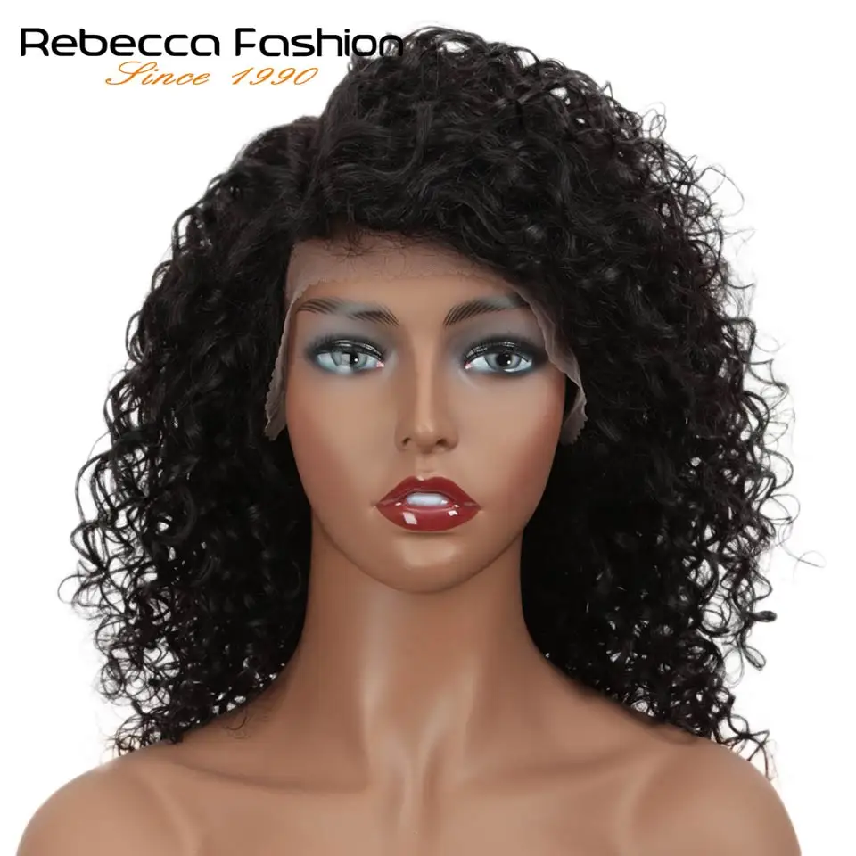 Rebecca Right Part Jerry кудрявые и афро кудрявые волосы на фронте парики с волосами младенца короткие боб парики для женщин человеческие волосы парик
