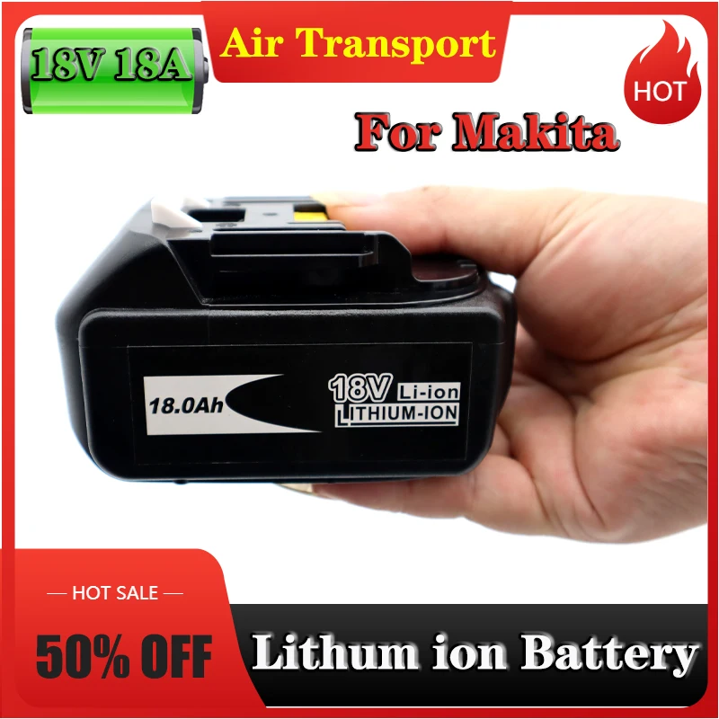 

Литий-ионная аккумуляторная батарея BL1860 18 в 18 Ач для Makita BL1840 BL1850 BL1830 BL1860B LXT 400 и т. Д. + Воздушная перевозка
