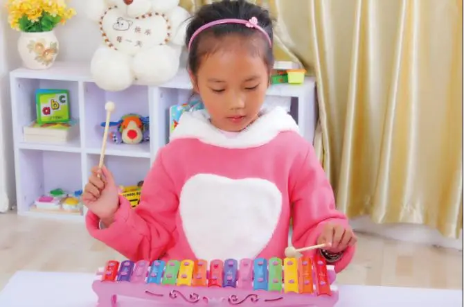 Дети Дерево 15 тимбре инструмент ксилофон Раннее Образование Музыка Обучение