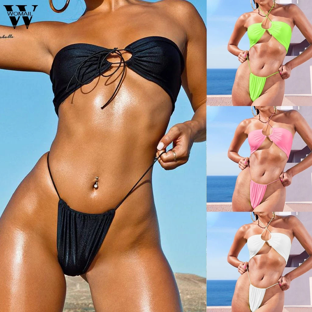 Бикини женское сексуальное Ретро стиль с принтом бандо высокая талия бикини 2020