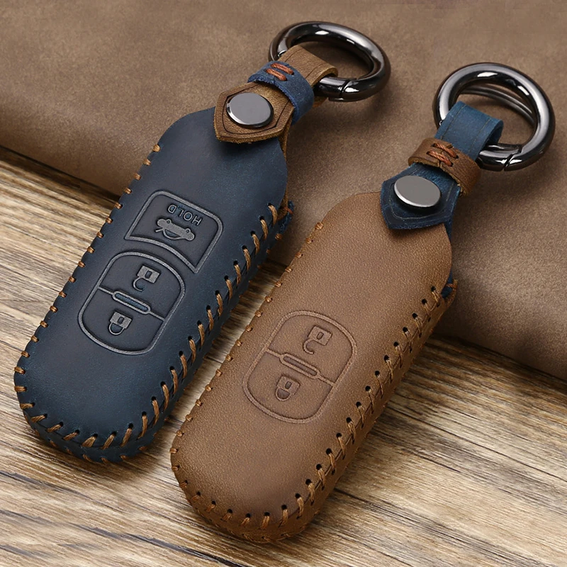 Высококачественный кожаный чехол для ключей с верхним слоем защитный держатель