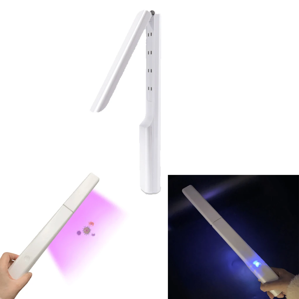

Hand-held Folding Germicidal Lamp Compact Disinfection Light for Room White