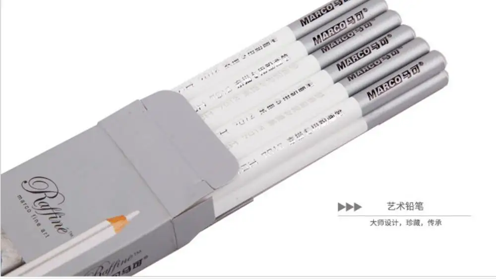 12 шт./компл. нетоксичные белые карандаши для рисования белый набор карандашей