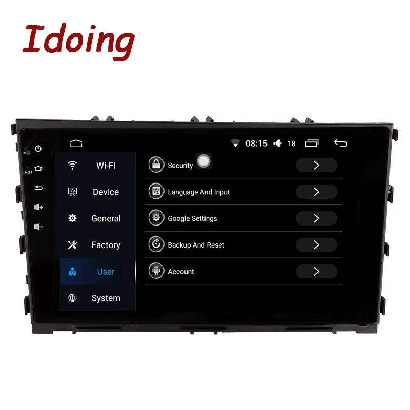 Автомагнитола Idoing на Android 10 2 мультимедийный проигрыватель 1DIN с экраном 2012 дюйма