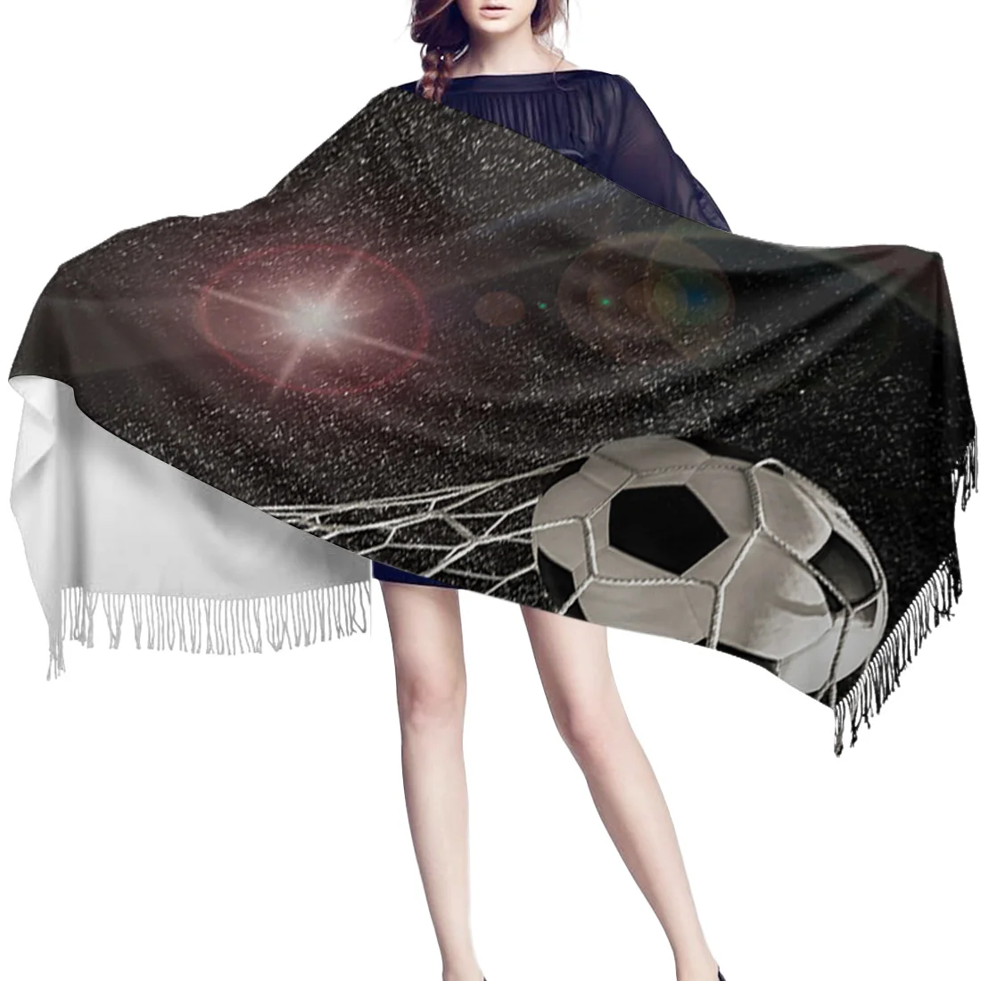 Зимний женский шарф футбольные игры соревнования в гимназии теплые кашемировые