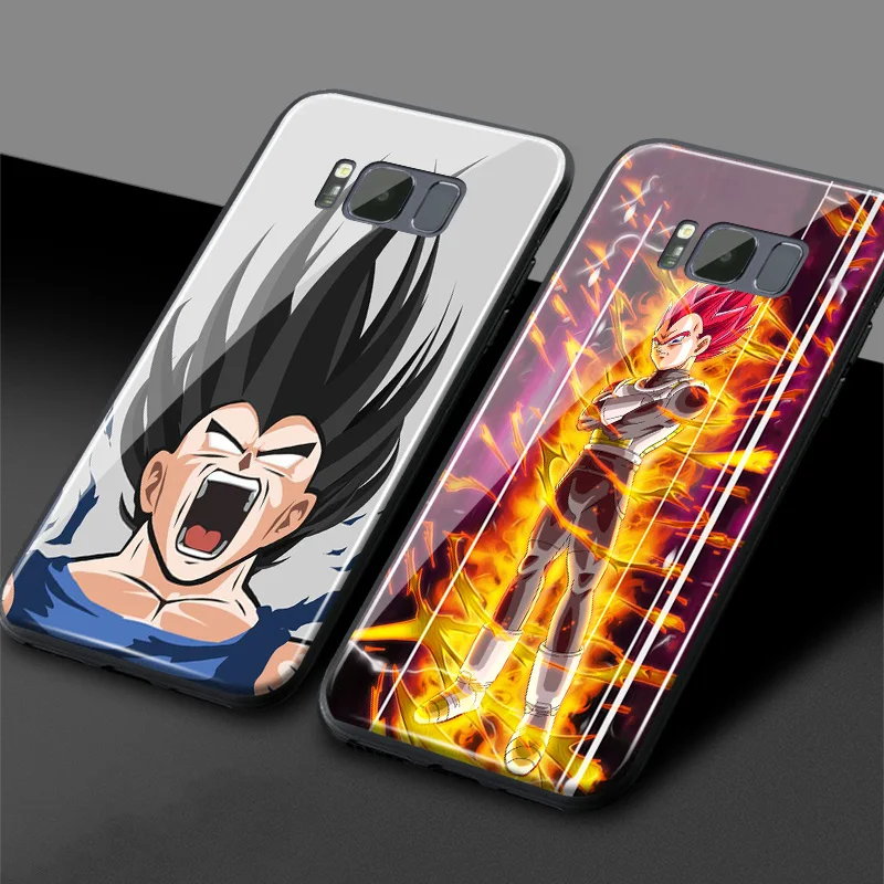 Vegeta Dragon Ball Z DBZ аниме мягкий силиконовый стеклянный чехол для телефона чехол для samsung Galaxy S8 S9 S10e S10 Note 8 9 10 Plus